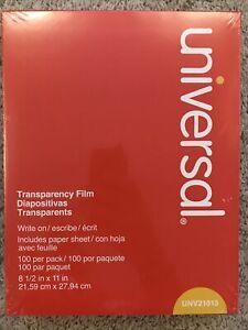 Universal Transparency Film For Black &amp; White Printing Copier -Clear 100 Sheets