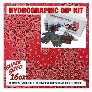Hydrographic dip kit Red Bandanna hydro dip dipping 16oz