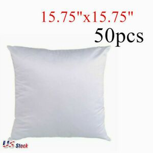 USA 50pcs/carton Plain White 3D Sublimation Blank Pillow Case Cushion Cover