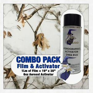 hydrographic film / activator Snowy Woods Camo hydro dip dipping wizard