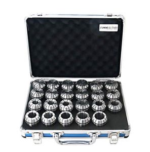 Accusize Industrial Tools 23 Pc Er40 Collet Set, Size from 1/8&#039;&#039; to 1&#039;&#039; in Box,