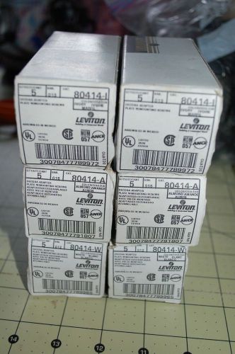 32-NEW 80414 LEVITON DECORA-SWITCH ADAPTER PLATE BOXs OF 5s