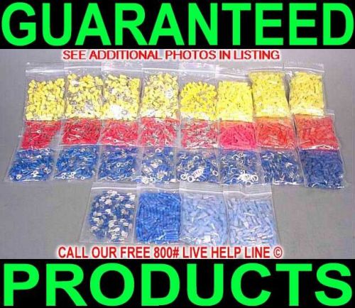NEW 2,800PC ASSORTED INSULATED SOLDERLESS CRIMP WIRE WIRING RING SPADE TERMINALS