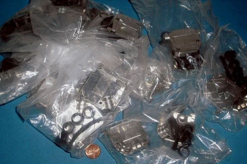 APPRX 20PC LOT DB25 SHIELDED BACK SHELLS W/ HARDWARE