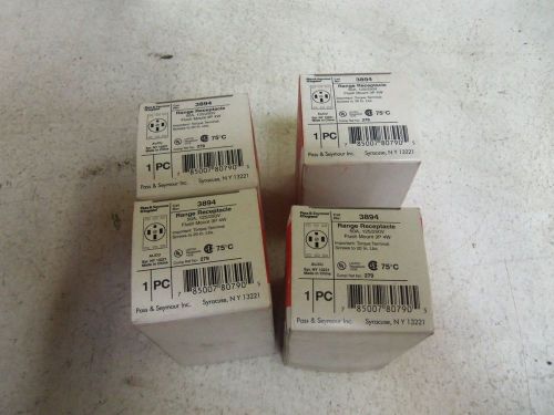 LOT OF 4  PASS &amp; SEYMOUR 3894 RANGE RECEPTACLE *NEW IN A BOX*