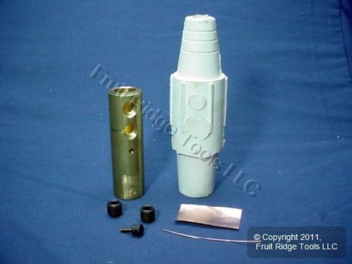 Leviton white 17 series detachable female cam plug dual screw 690a 600v 17d26-w for sale