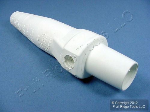 New leviton white cam-type plug insulator sleeve female ect 16 series 16sdf-14w for sale