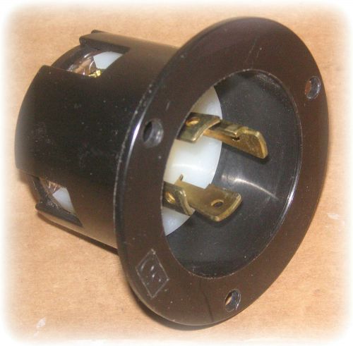 Inlet, Flanged, NEMA L14-30 30A, 125/250VAC, 3P-4W(Cooper/Arrow-Hart #AHL1430F1)