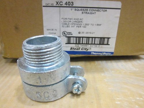2 THOMAS &amp; BETTS 1&#034; SQUEEZE STRAIGHT CONNECTOR XC 403 NEW