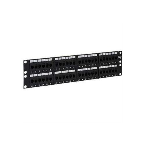 Icc icmpp48cp5 patch panel,cat 5e, feed-thru 48-p,2rms for sale