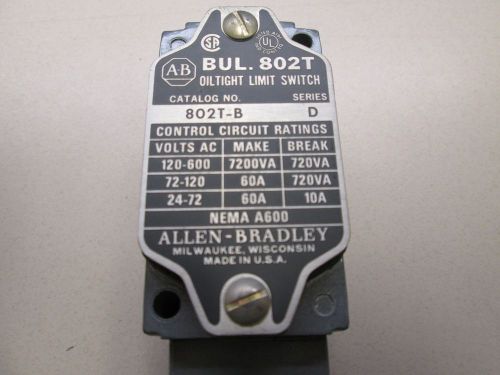 Allen Bradley 802T-B Limit Switch, Ser.D  802TB NEW