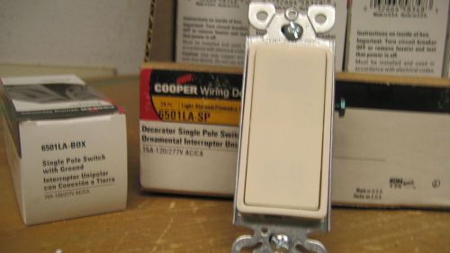 (24) Cooper Wiring Devices 6501LA- Box (Light Almond)