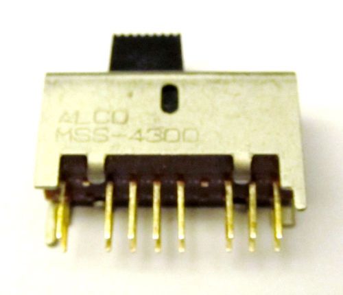 Slide switch, 4 pole 3 throw mss-4300, pcb mount for sale
