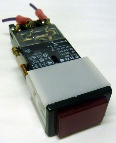 Eao 02-121.011 02-616.011 red illuminated push button switch assembly 250 vac for sale