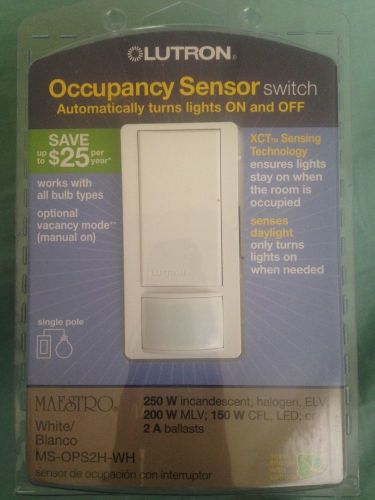 Brand new lutron white occupancy sensor switch - ms-ops2h-wh free shipping for sale