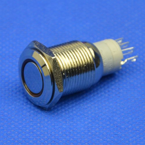 16mm red led circle momentary push button switch dc 12v angel eye car 5pins car for sale