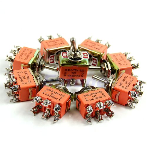 New dpdt on-off-on toggle 6-pin switch 15a 250v mini switches for sale
