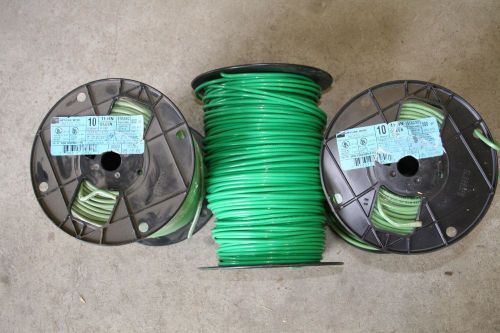 New 500 ft spool  # 10 stranded thhn thwn wire green for sale