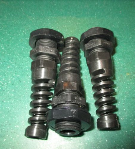 LOT OF 3 NEW HUMMEL BLACK 3/8&#034; NPT CABLE STRAIN RELIEF, NEW &amp; READY TO WORK
