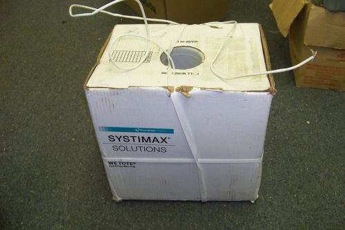 New black box systimax cbcc243186 commscope plenum cat 5e white cable 1000 ft for sale