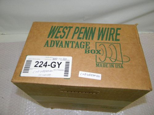 West penn wire 224-gy 18/2 pvc unshielded stranded (7x26) - gray jacket 1000&#039; for sale