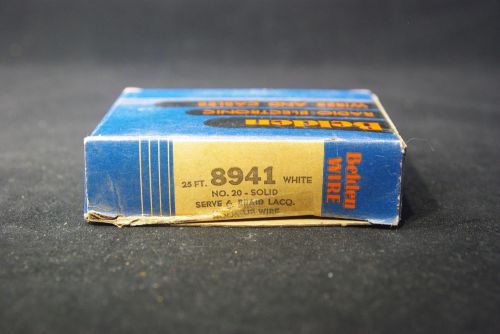 One nos nib 25’ roll belden  braided single conductor copper wire for sale
