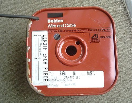 Belden 8898 Black 18awg Hook Lead Test Prod Wire 3 Lb 5 oz Spool NOS