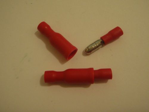 Female,male bullet crimps red 22-18 awg 500pc deal!! for sale