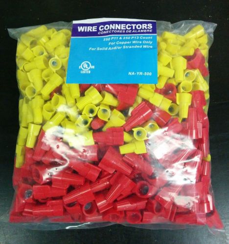 (5000 pc) yellow red mixed winged screw on wire nut connectors twist on lot for sale