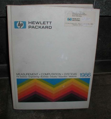 Hewlett Packard HP  1986  Test  &amp;  Measurement Catalog