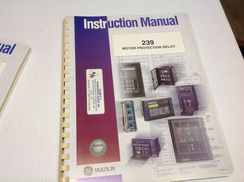 Ge multin sr239 motor protection relay instructional manual rare for sale
