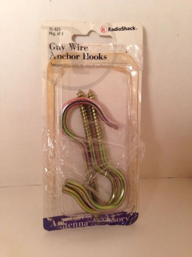Guy wire anchor hooks to wood surface for sale