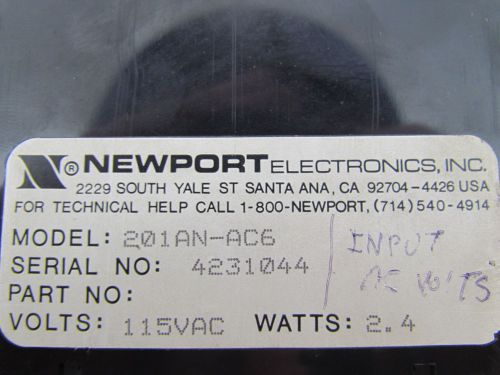 Newport electronics 201an-ac6 digital panel mount ac volt meter 650 volt max for sale