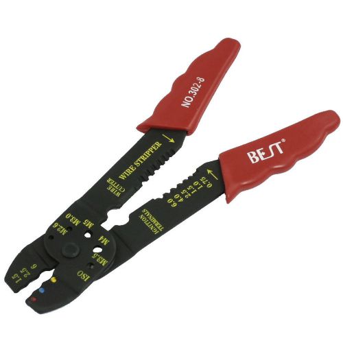Antislip handle terminal crimper wire cutter stripper pliers 7.8 inch for sale