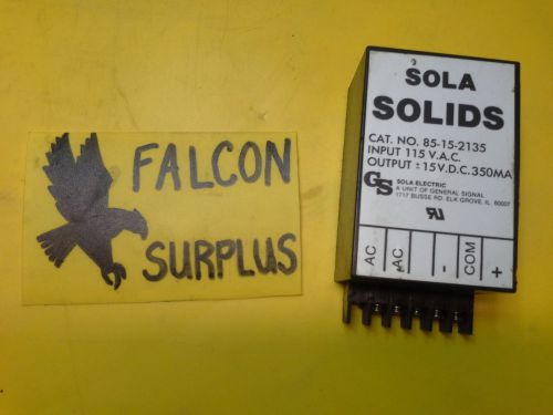 SOLA SOLIDS 85-15-2135 POWER SUPPLY USED