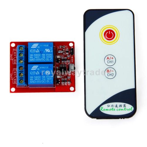 2-channel 5v led relay module with infrared remote control -1.97x1.57x0.79&#039;&#039; for sale