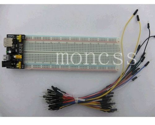 3.3v/5v mb102 power module + big mb102 solderless breadboard + 65pcs jumper wire for sale