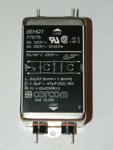 Corcom TE Connectivity EMI Filter 6A 120V 5A 250V 6EHQ1