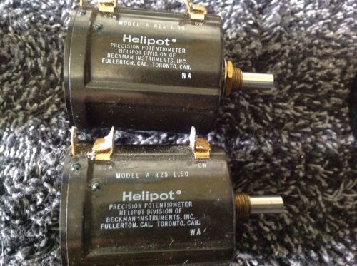 Beckman Helipot potentiometer Model A 25 Resistance - PAIR - NOS New Old Stock