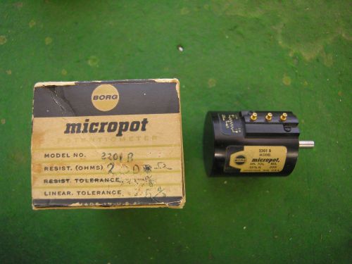 Vintage Borg Micropot Model 2201B 200 Ohms NOS
