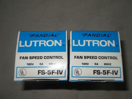 (o1-10) 2 new lutron fs-5f-iv fan speed control for sale
