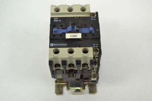 Telemecanique lc1-d40-11 3p 600v-ac ac 110v-ac 30hp 60a amp contactor b351843 for sale