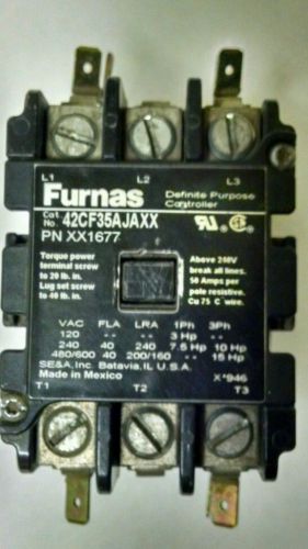 Furnas definite purpose contactor 42cf35ajaxx used for sale