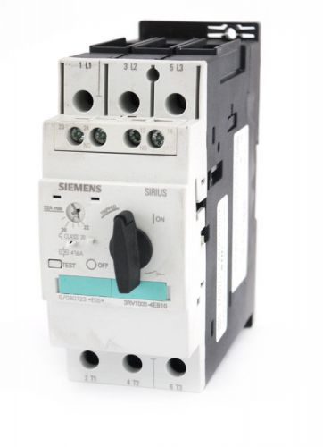 Siemens sirius 3rv1031-4eb10 circuit breaker 3-pole 690v 32a din-rail mount for sale