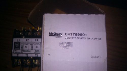 McQuay Contactor SP 600V 25FLA 30RES 041769601