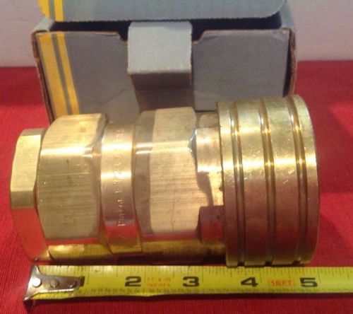 ONE NEW Parker BH12-60N, 1-1/2&#034; Brass Hydraulic Quick Coupling