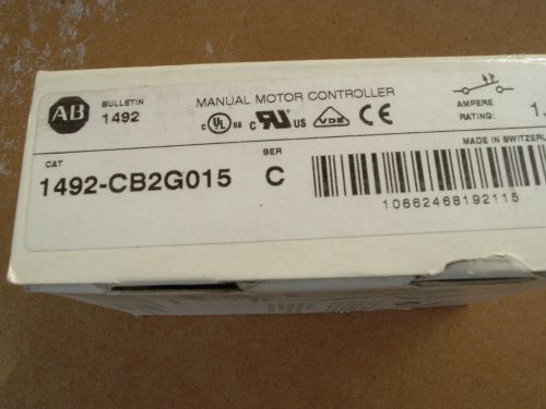 New in box allen bradley 1492 cb2g015 1492cb2g015 2 pole circuit breaker 1.5 amp for sale