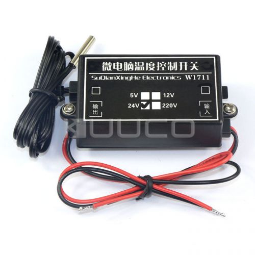 W1711 Microcomputer Temperature Control DC 24V Adjustable Switching Thermostat