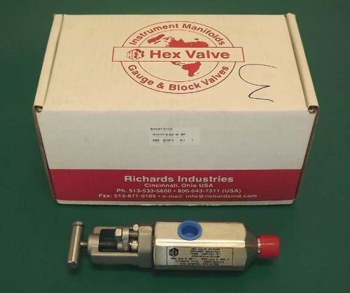 New hex hg65 orifice block valve 1/2&#034; npt stainless steel compact hg651u3131413 for sale