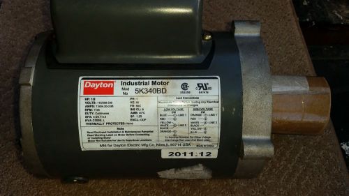 NEW DAYTON INDUSTRIAL MOTOR 1/2 HP MOD# 5K340BD